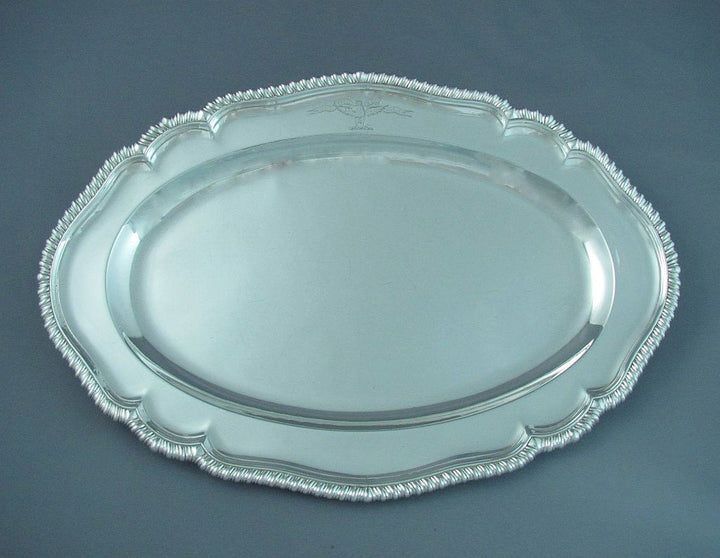 Charles Frederick Kandler Silver Meat Platters - JH Tee Antiques