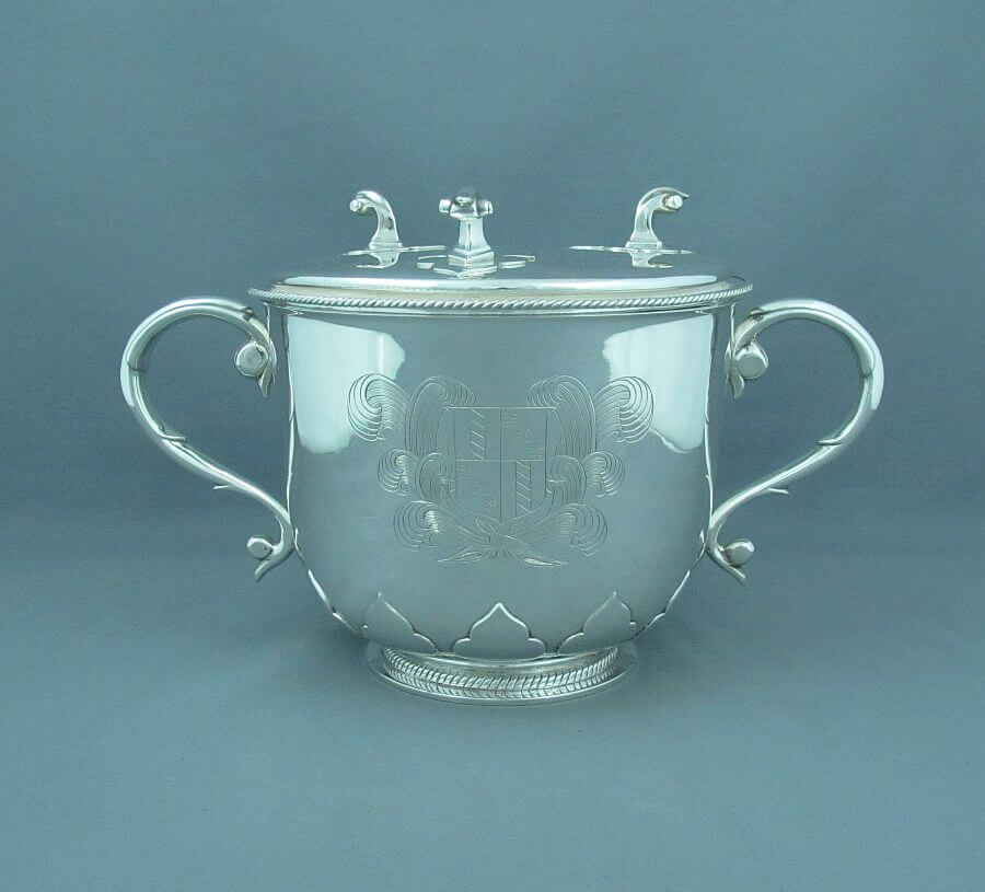 Charles II Style Silver Cup and Cover - JH Tee Antiques