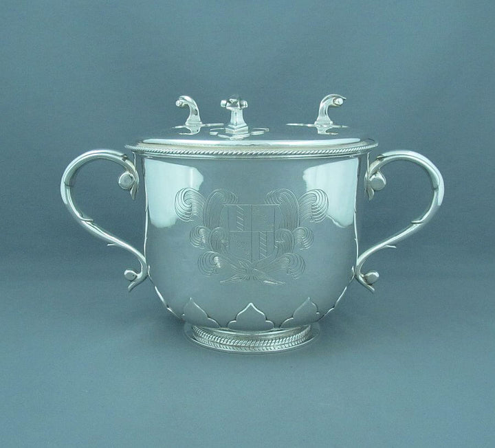 Charles II Style Silver Cup and Cover - JH Tee Antiques