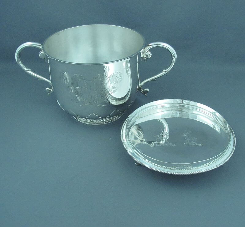 Charles II Style Silver Cup and Cover - JH Tee Antiques