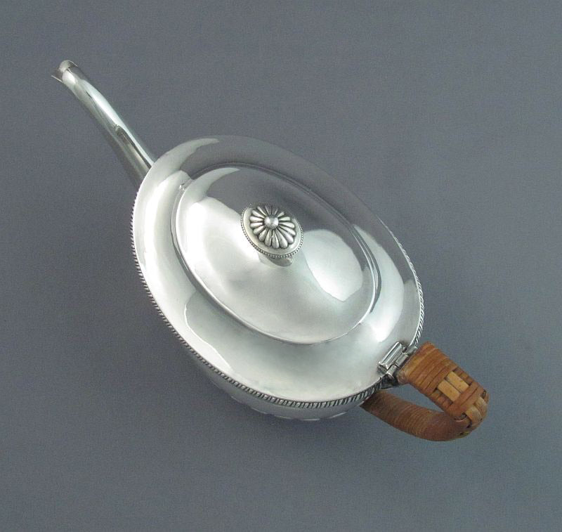 China Trade Silver Teapot by Sunshing - JH Tee Antiques