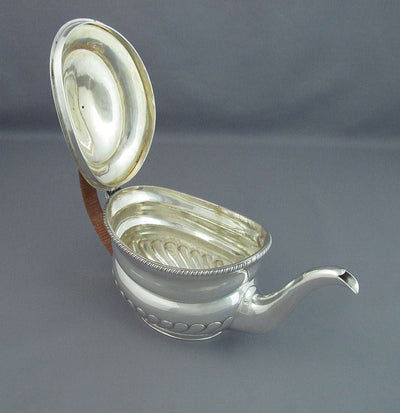 China Trade Silver Teapot by Sunshing - JH Tee Antiques