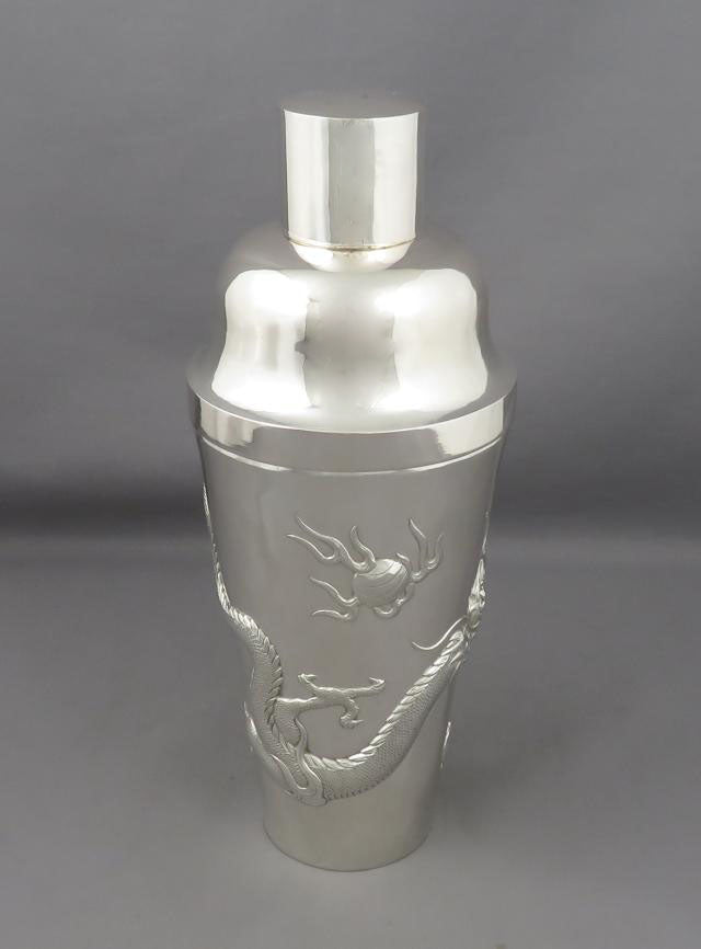 Chinese Export Silver Cocktail Shaker - JH Tee Antiques