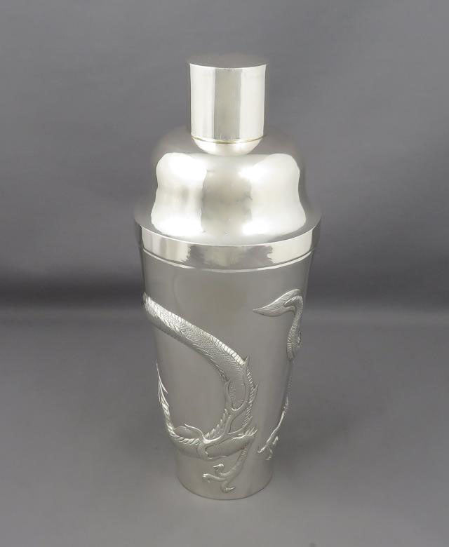 Chinese Export Silver Cocktail Shaker - JH Tee Antiques