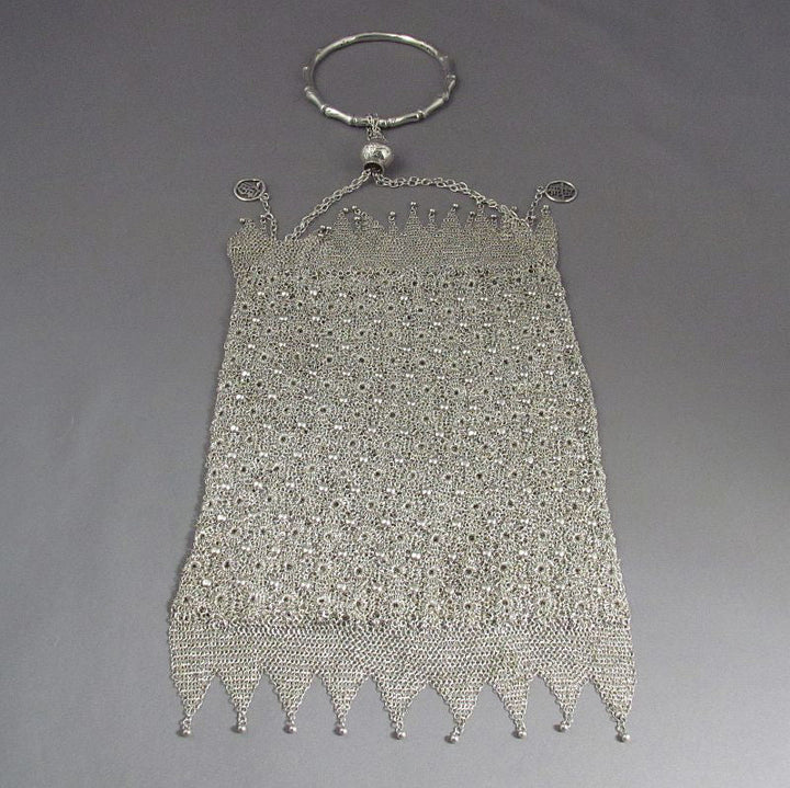 Chinese Export Silver Purse by Wang Hing - JH Tee Antiques