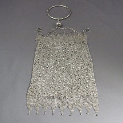 Chinese Export Silver Purse by Wang Hing - JH Tee Antiques