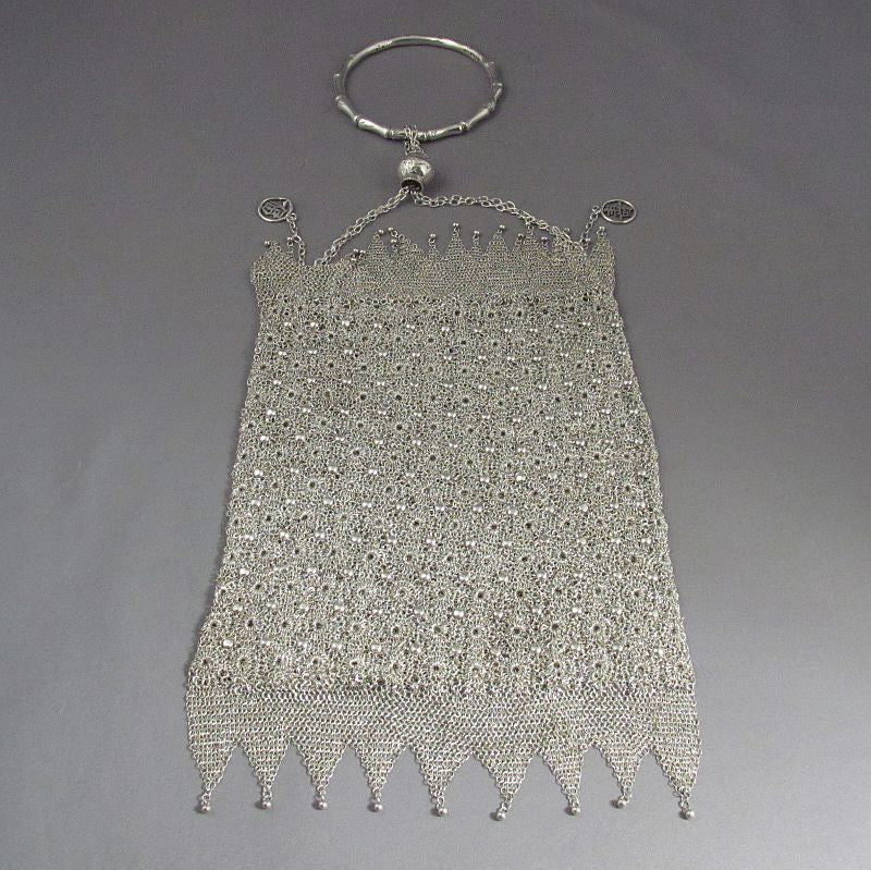 Chinese Export Silver Purse by Wang Hing - JH Tee Antiques