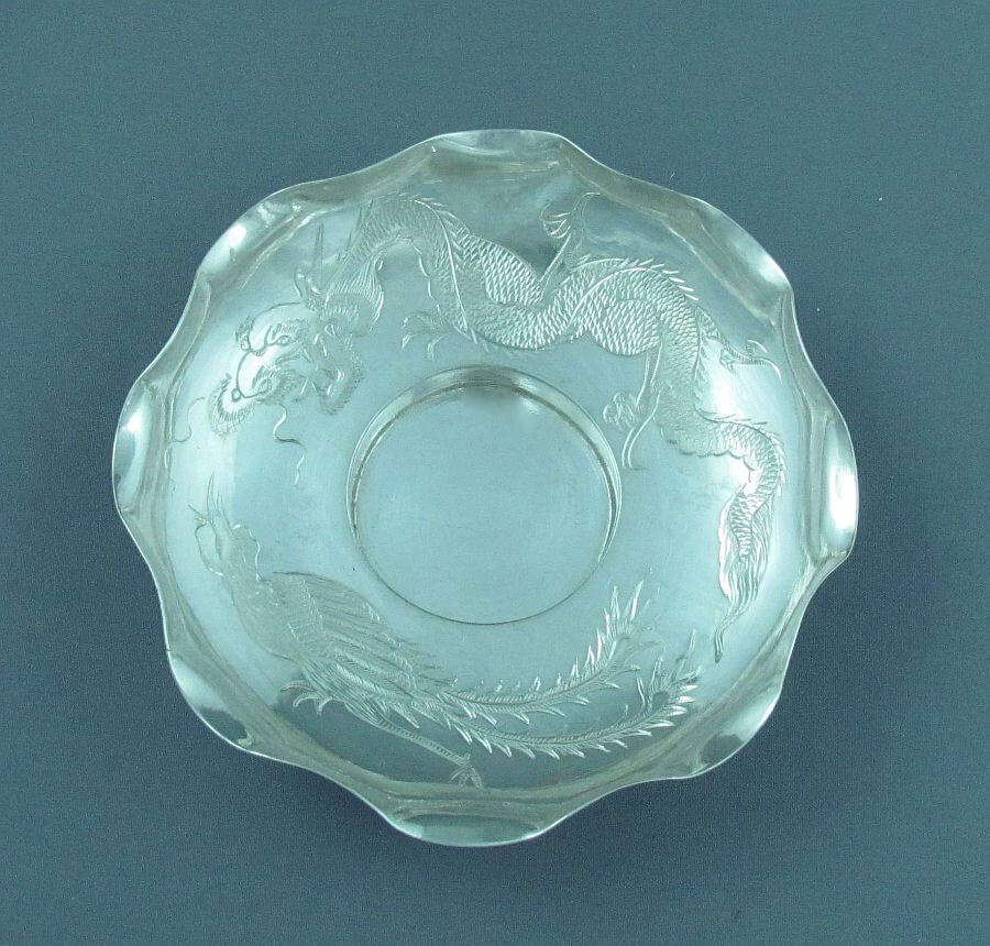8 Chinese Export Silver Tea Cups - JH Tee Antiques