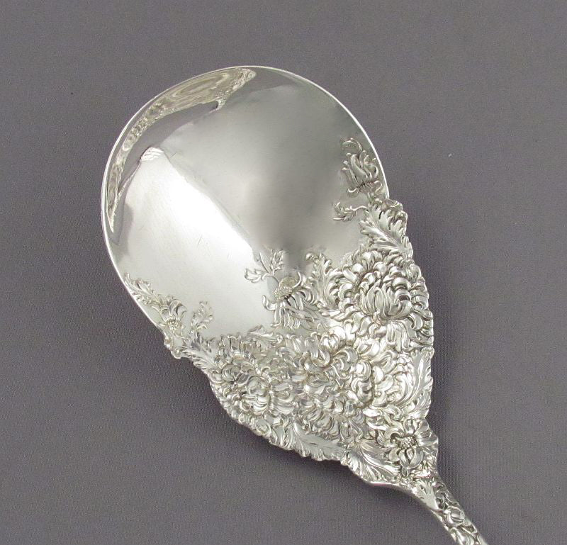 Durgin Chrysanthemum Salad Servers - JH Tee Antiques