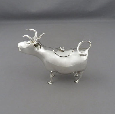 Dutch Sterling Silver Cow Creamer - JH Tee Antiques