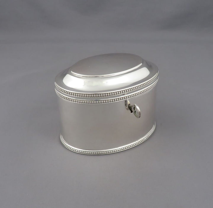 Dutch Silver Tea Caddy - JH Tee Antiques