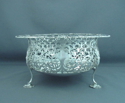 Edwardian Silver Centrepiece Bowl - JH Tee Antiques