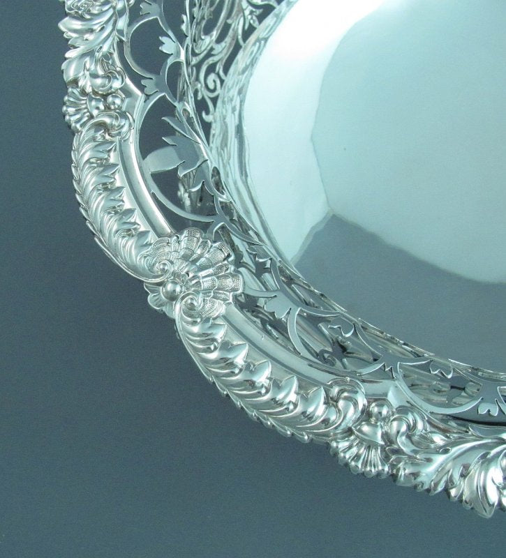 Edwardian Silver Centrepiece Bowl - JH Tee Antiques