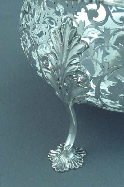 Edwardian Silver Centrepiece Bowl - JH Tee Antiques