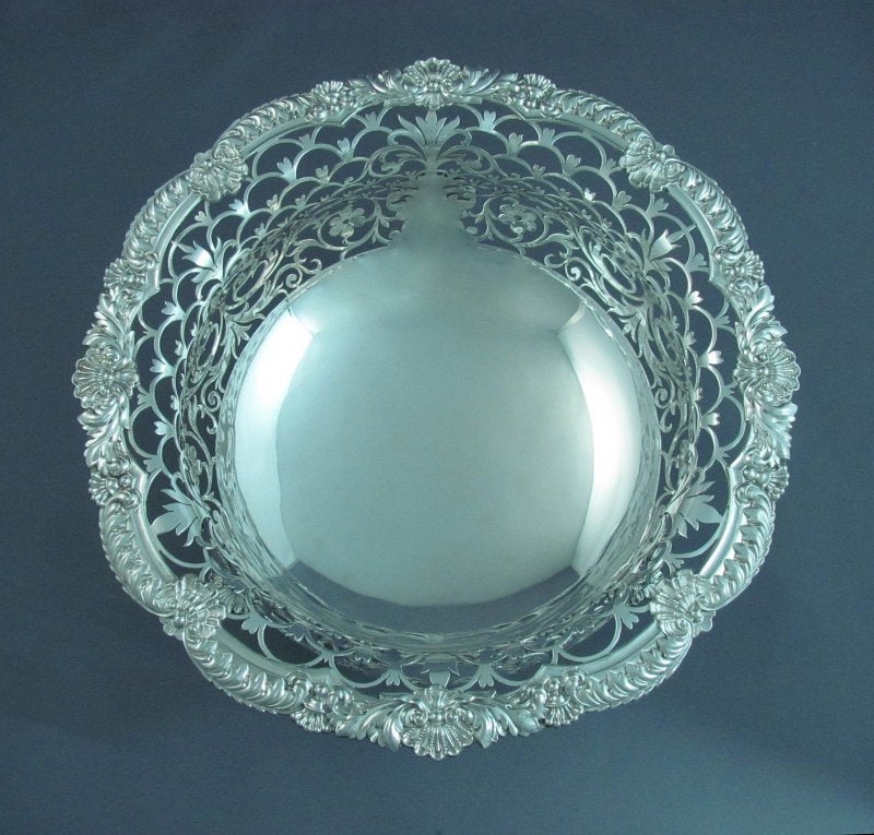 Edwardian Silver Centrepiece Bowl - JH Tee Antiques