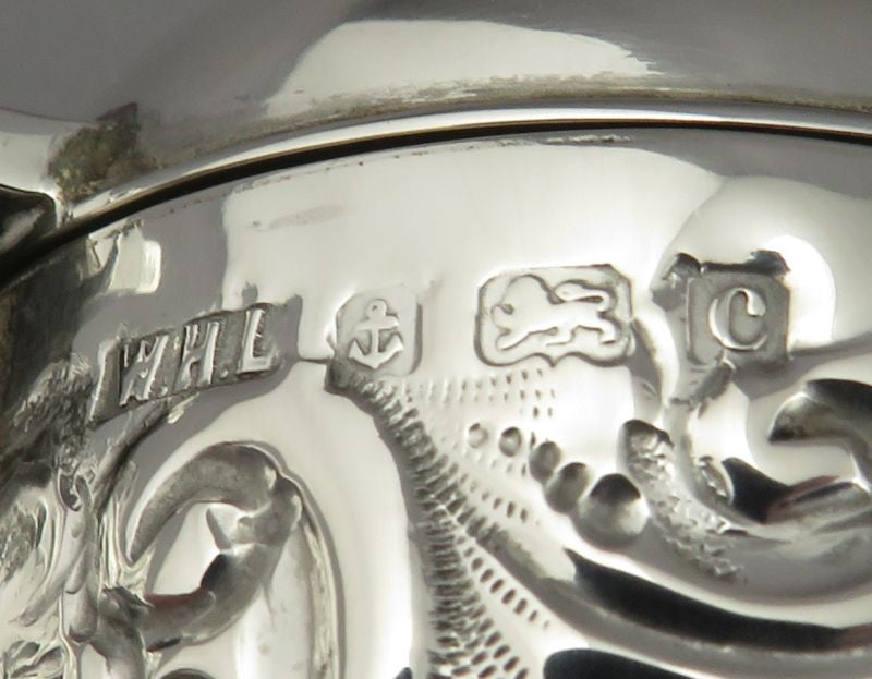 Edwardian Sterling Silver Claret Jug - JH Tee Antiques