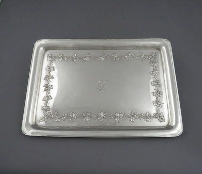 Edwardian Sterling Silver Dressing Table Tray - JH Tee Antiques