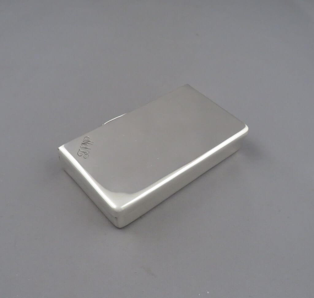 Edwardian Sterling Silver Sandwich Box - JH Tee Antiques