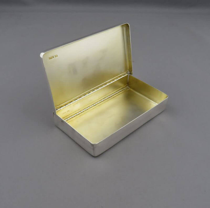 Edwardian Sterling Silver Sandwich Box - JH Tee Antiques