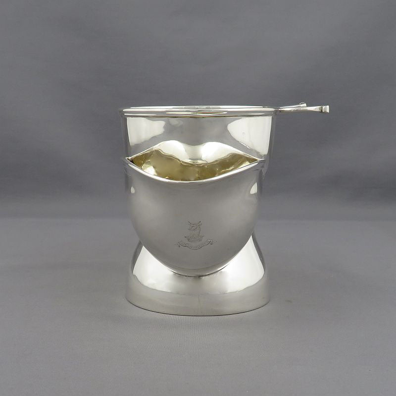 Edwardian Sterling Silver Shaving Mug - JH Tee Antiques