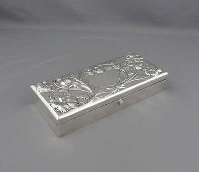 Edwardian Silver Writing Box - JH Tee Antiques