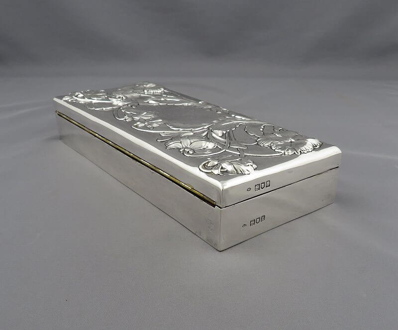 Edwardian Silver Writing Box - JH Tee Antiques