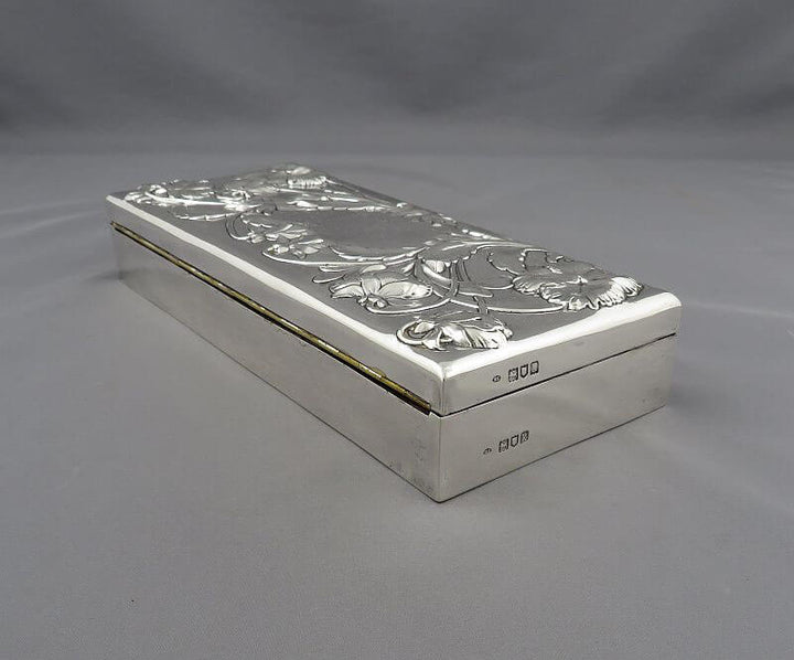 Edwardian Silver Writing Box - JH Tee Antiques