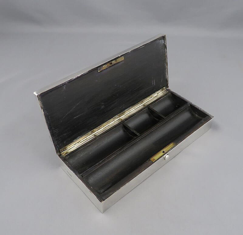 Edwardian Silver Writing Box - JH Tee Antiques
