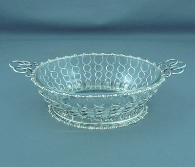 Edwardian Sterling Silver Basket - JH Tee Antiques