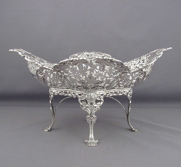 Edwardian Sterling Silver Dessert Stand - JH Tee Antiques