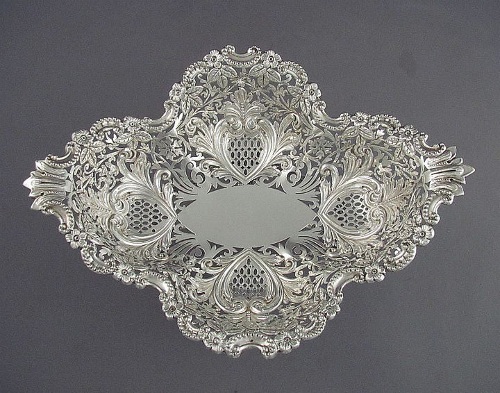Edwardian Sterling Silver Dessert Stand - JH Tee Antiques