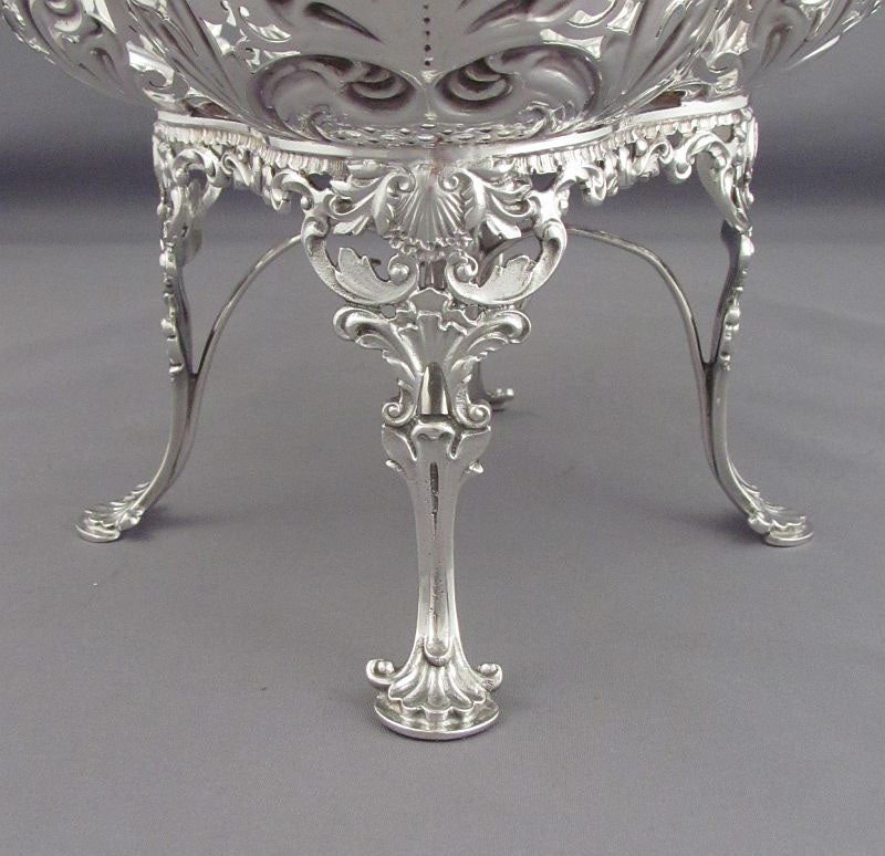 Edwardian Sterling Silver Dessert Stand - JH Tee Antiques