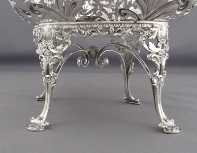 Edwardian Sterling Silver Dessert Stand - JH Tee Antiques