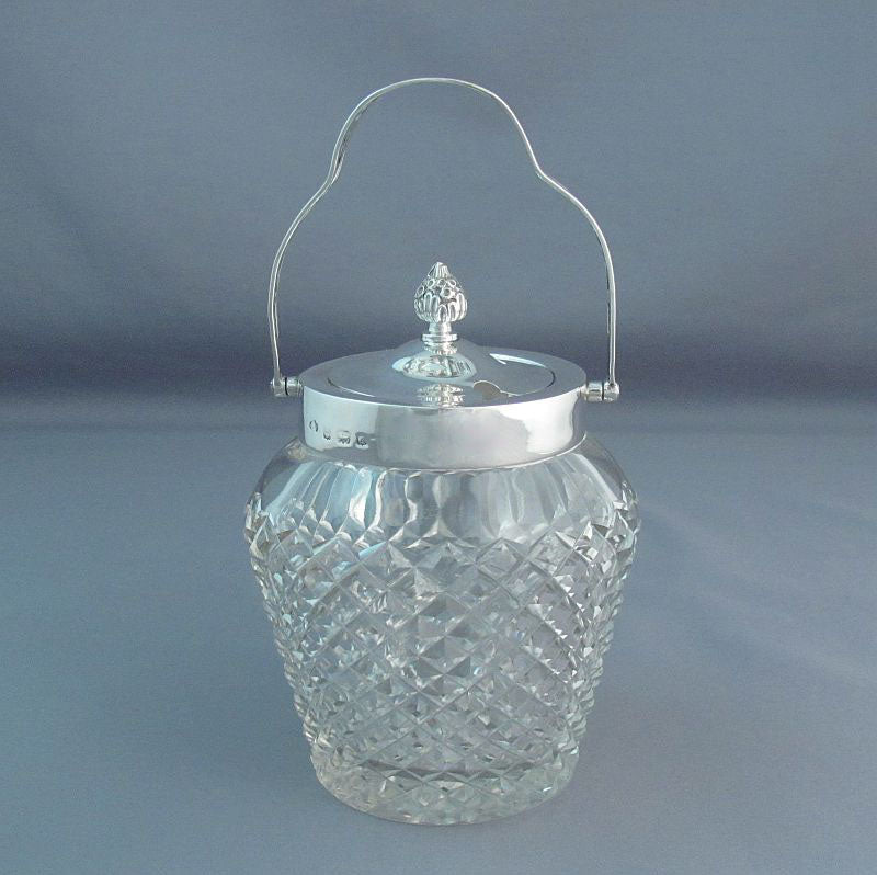 Edwardian Sterling Silver Jam Jar - JH Tee Antiques