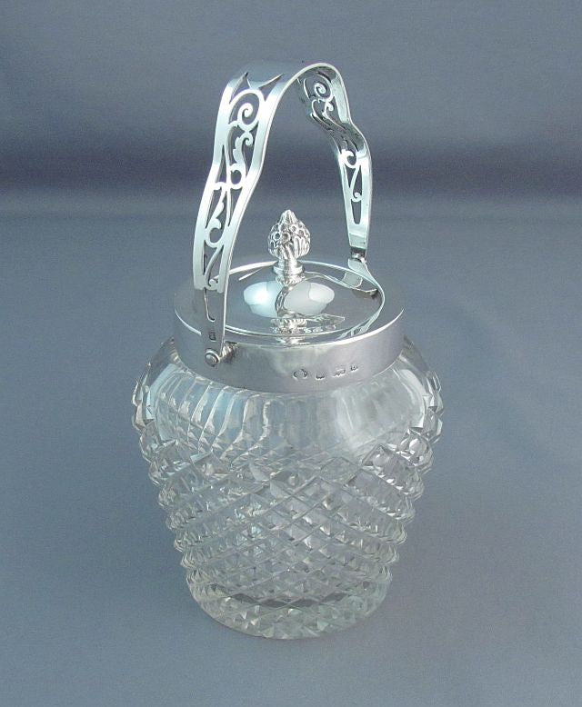 Edwardian Sterling Silver Jam Jar - JH Tee Antiques