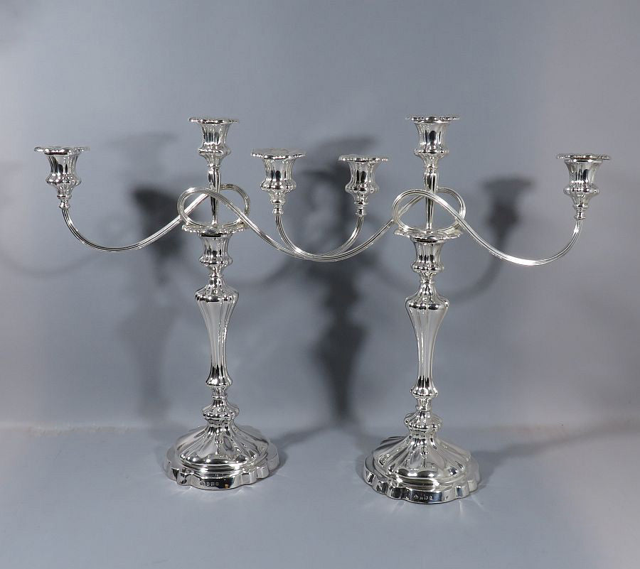 Elkington Sterling Silver Candelabra - JH Tee Antiques