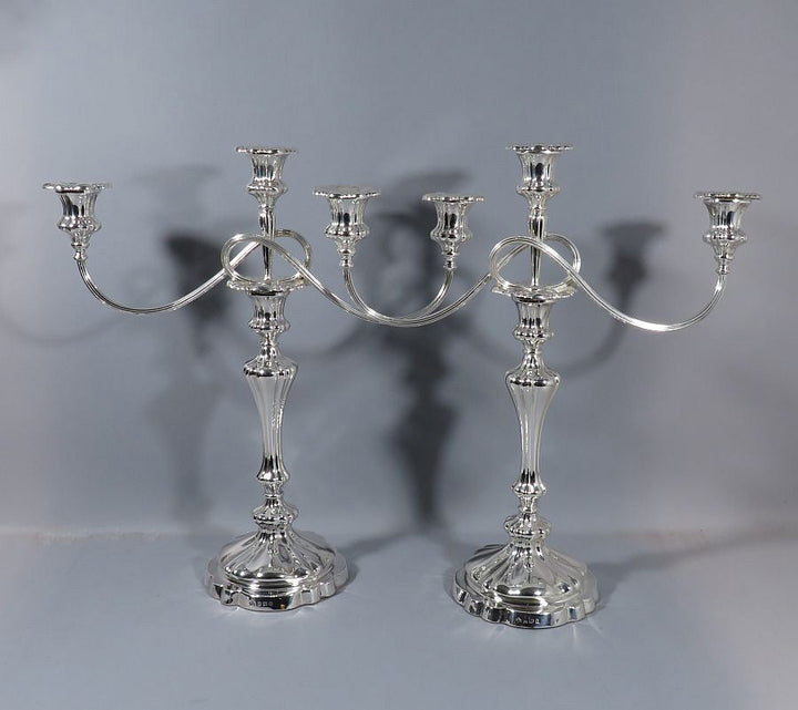Elkington Sterling Silver Candelabra - JH Tee Antiques