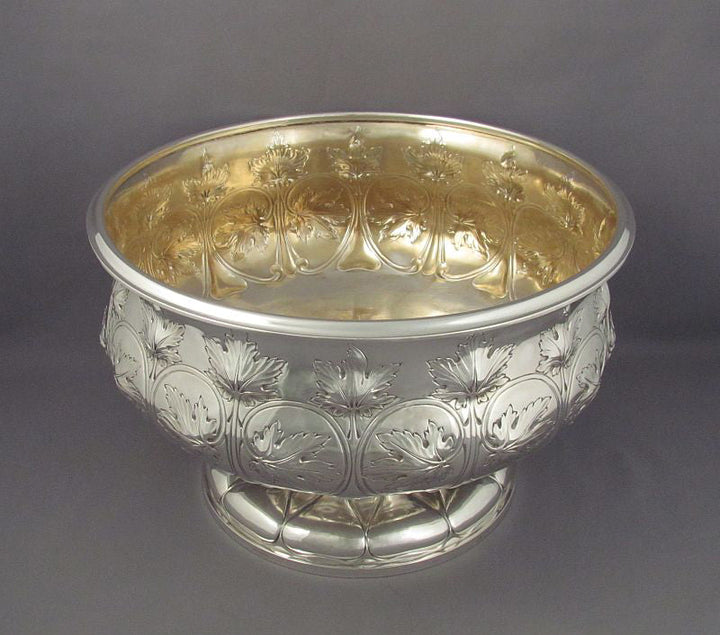 Sterling Silver Punch Bowl by Elkington &amp; Co - JH Tee Antiques