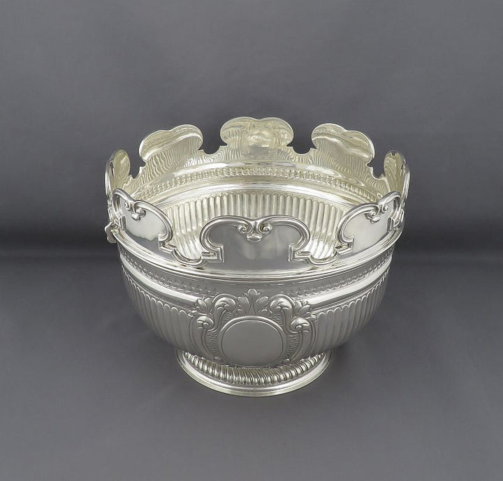 English Hallmarked Silver Monteith Bowl - JH Tee Antiques