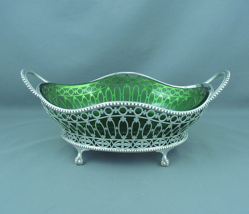 English Sterling Silver Basket - JH Tee Antiques