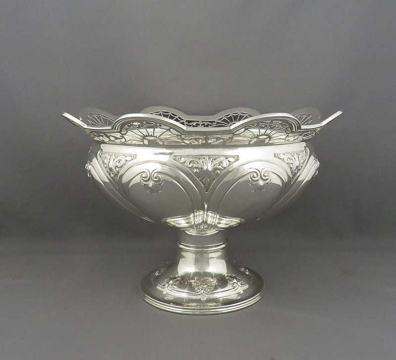 English Sterling Silver Centrepiece Bowl - JH Tee Antiques