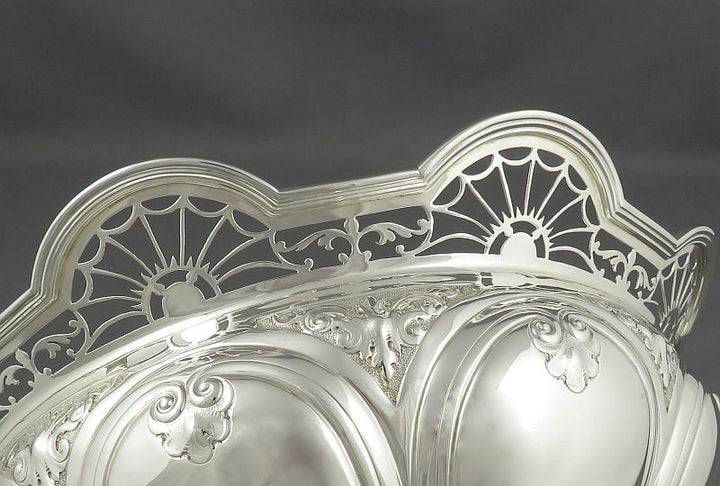English Sterling Silver Centrepiece Bowl - JH Tee Antiques