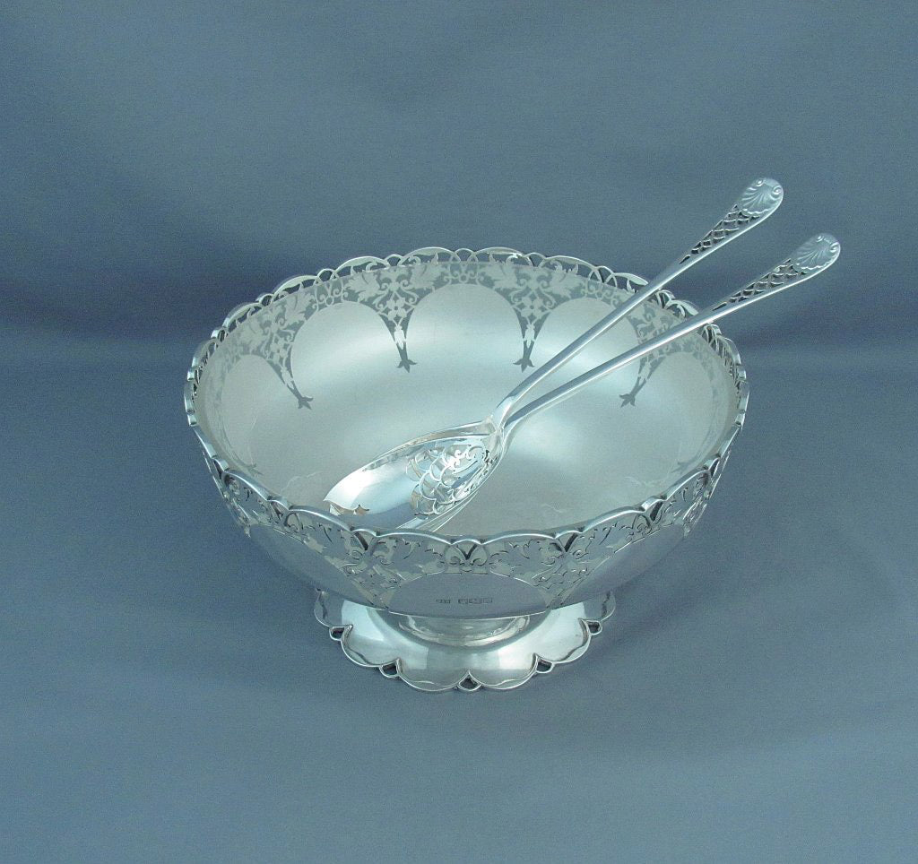 English Sterling Silver Dessert Service - JH Tee Antiques
