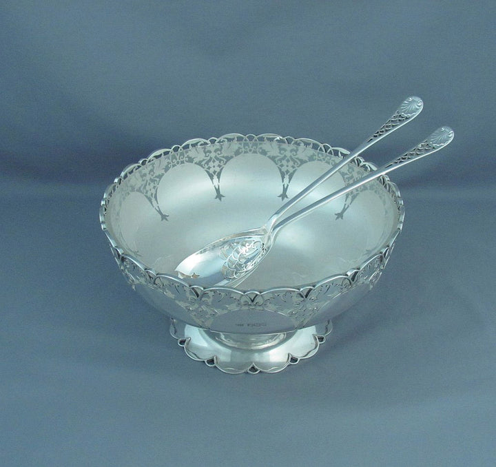 English Sterling Silver Dessert Service - JH Tee Antiques