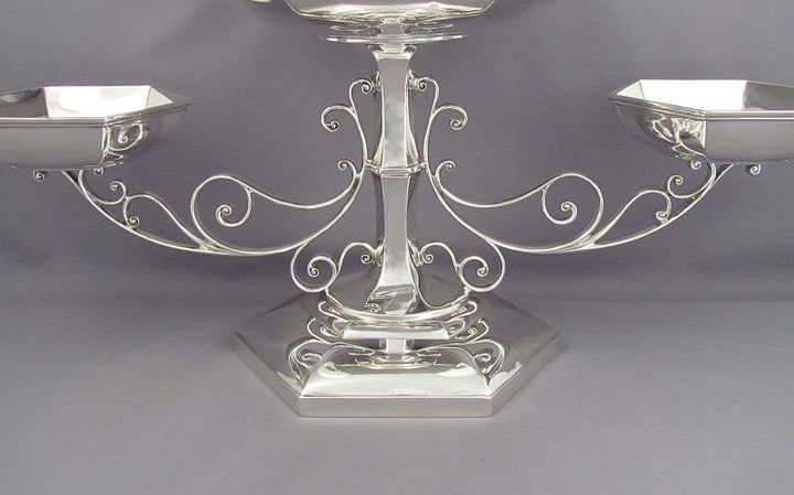 English Sterling Silver Epergne - JH Tee Antiques