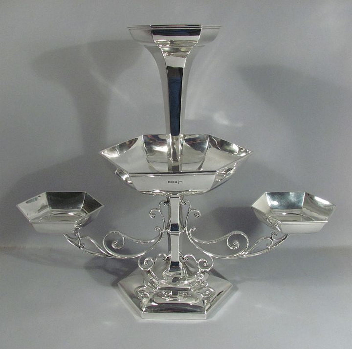 English Sterling Silver Epergne - JH Tee Antiques