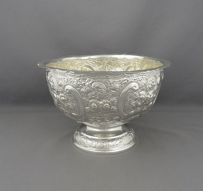 English Sterling Silver Rose Bowl - JH Tee Antiques