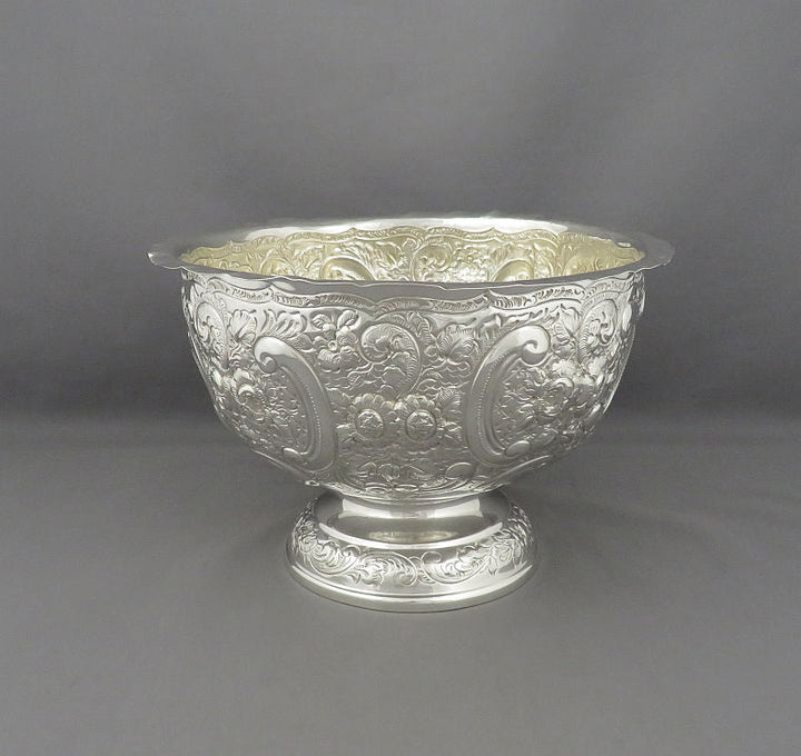 English Sterling Silver Rose Bowl - JH Tee Antiques