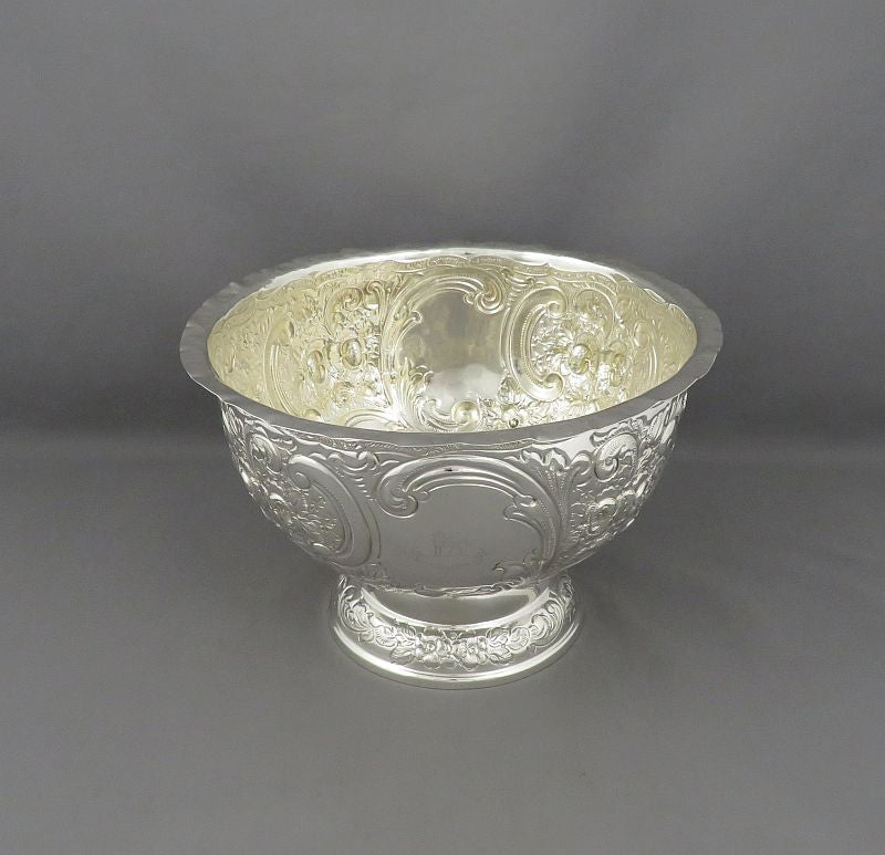 English Sterling Silver Rose Bowl - JH Tee Antiques
