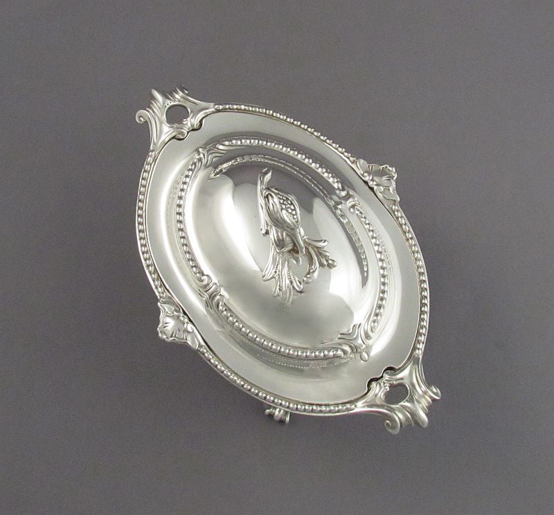English Sterling Silver Sauce Tureen - JH Tee Antiques